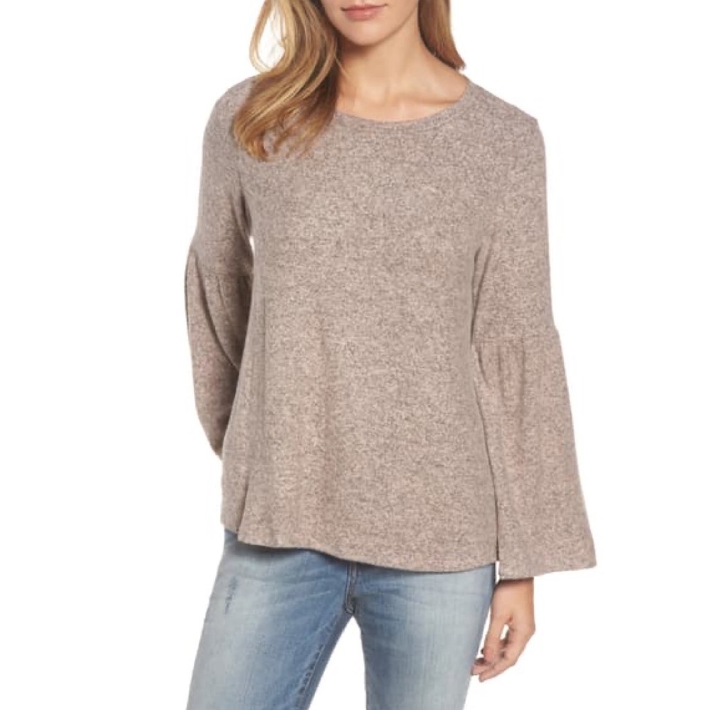 Gibson Bell Sleeve Cozy Fleece Pullover Sweater - Picture 11 of 12